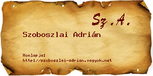 Szoboszlai Adrián névjegykártya